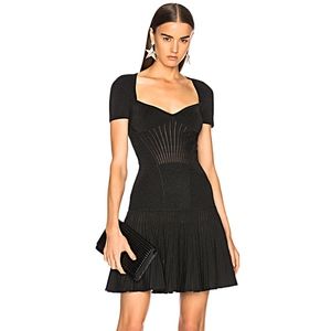 Alexander McQueen Metallic ArmourKnit Corset dress